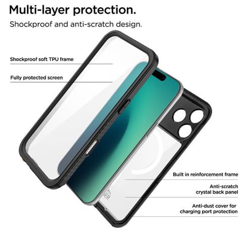 Eiger iPhone 17 Pro Avalanche Magsafe Case Black (b2b)