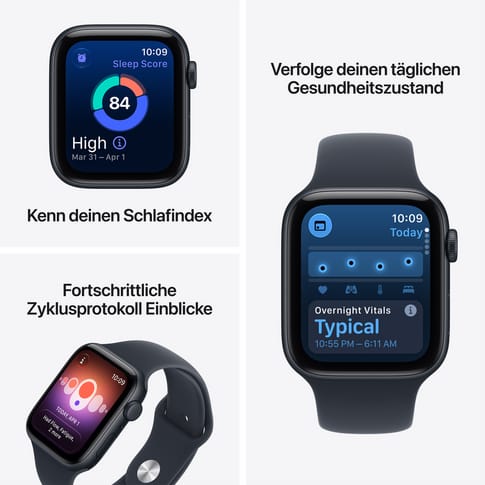 Apple Watch SE 3 (2026) GPS+Cell 40mm Midn Alu w Blue SB S/M