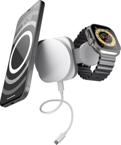 Zens 2 in 1 Watch Travel Charger MagSafe white