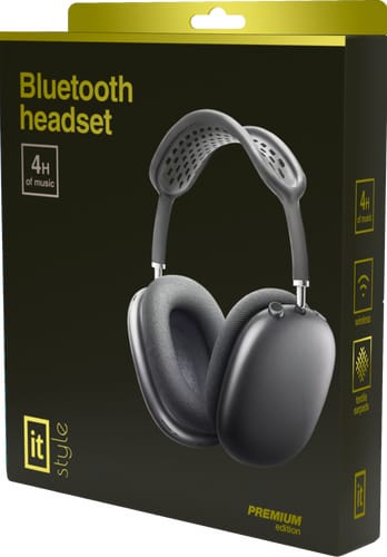 itStyle Premium over ear bluetooth Headset black