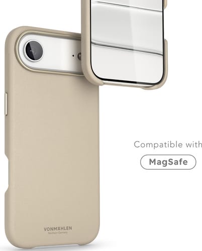 Vonmählen iPhone 17 Air Like Leather Backcover Cream