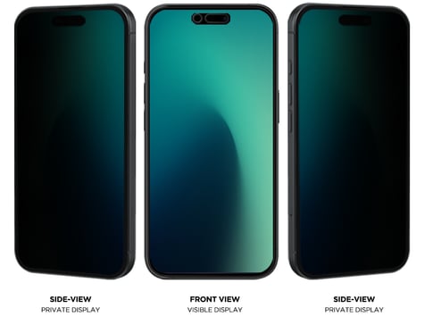 Eiger iPhone 17/17 Pro/16 Pro Glass Screen Protector Privacy Black