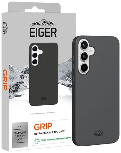 Bulk Eiger Galaxy A35 Grip TPU Backcover Black (b2b)