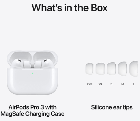 Apple Airpods Pro 3 Bluetooth Headset White
