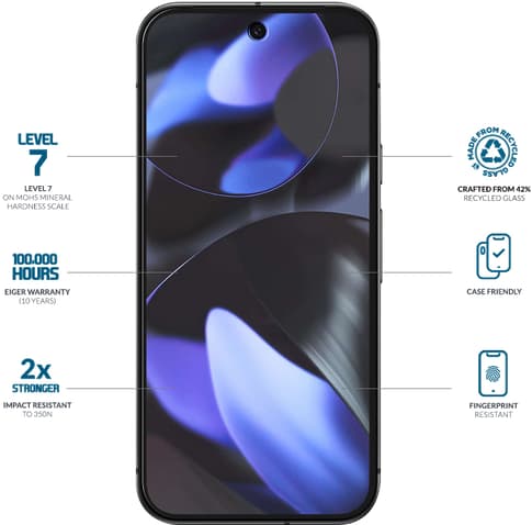 Eiger Pixel 9a Clear Glass Screen Protector