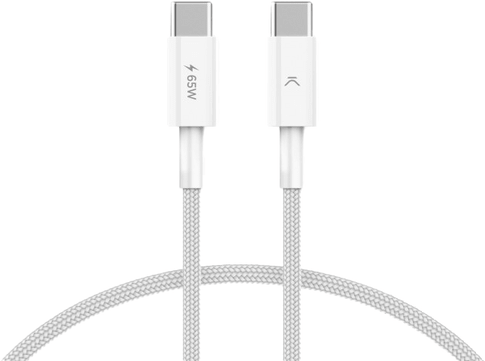 KSIX USB C to USB C (1m) Data Cable White