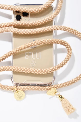 Etuui iPhone 12 mini Necklace Silicon Cover cappucino