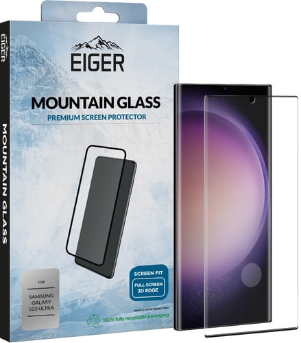 Eiger Galaxy S23 Ultra screen protector 3D Glas black