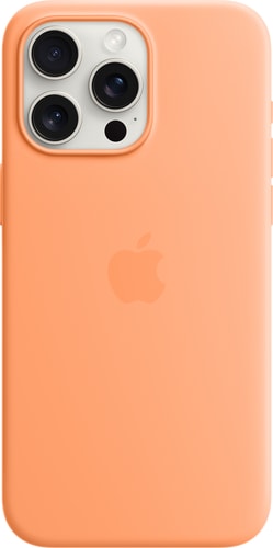 Apple iPhone 15 Pro Max Silicone Case with MagSafe Orange Sorbet
