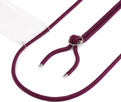 Jalouza iPhone X/Xs Necklace Silicon Cover Aubergine