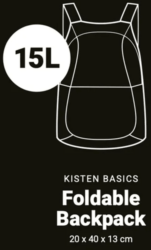 Kisten Basics Foldable Backpack Black