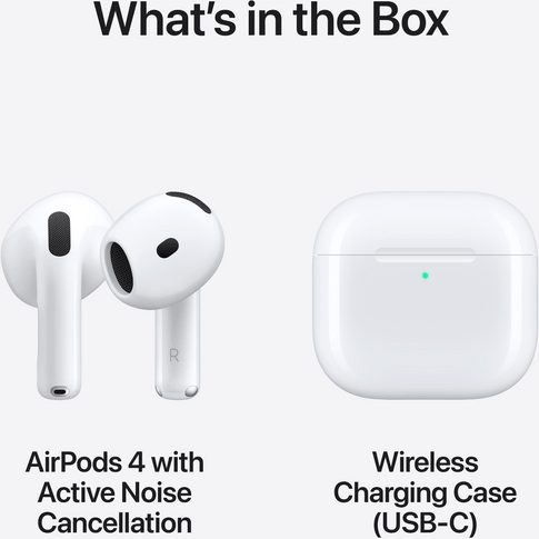 Apple AirPods 4 Bluetooth Headset with Noise Cancellation White