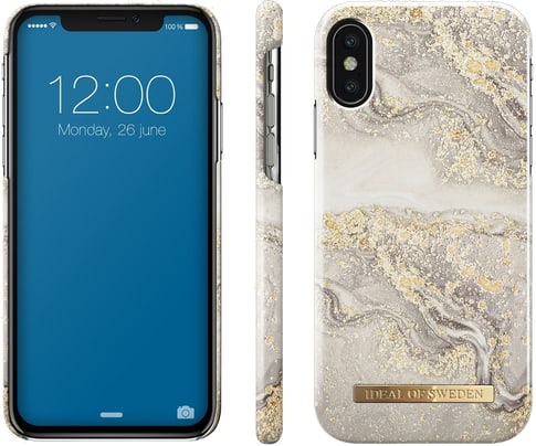 iDeal of Sweden iPhone X/Xs Cover Marble Grey/Gold