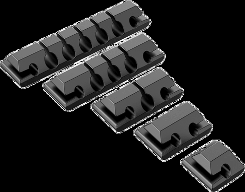 Kisten Basics Cable Organizer Set Black (5 pcs)