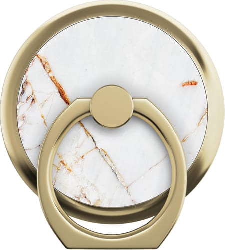 iDeal of Sweden Magnetic Selfie Ring Marble White/Gold