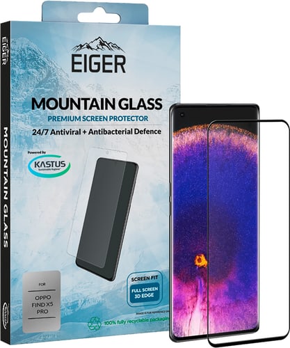 Eiger Oppo Find X5 Pro screen protector 3D Glas black