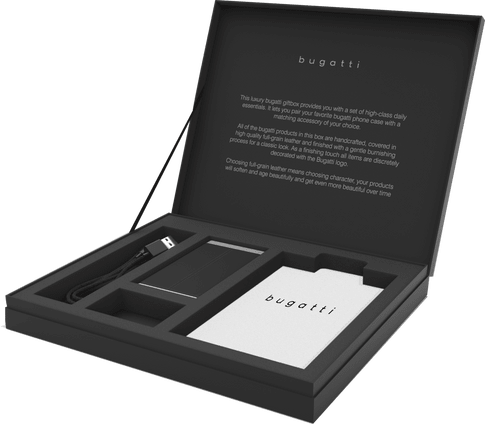 bugatti Giftbox 3in1 cable + Powerbank 6000mAh Black