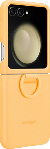 Samsung Galaxy Z Flip5 Ring Silicone Backcover Apricot