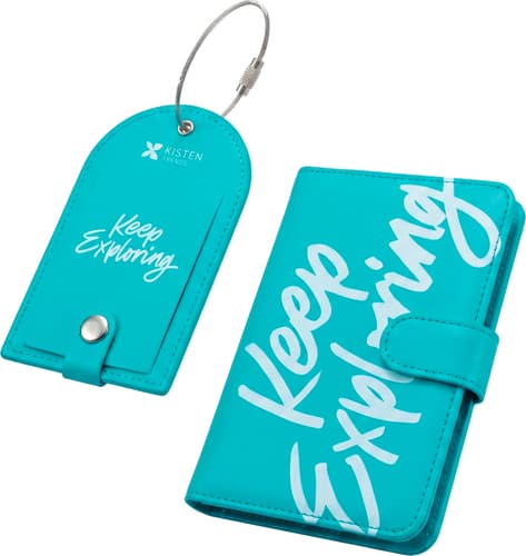 Kisten Trends Passport Cover & Luggage Tag Teal