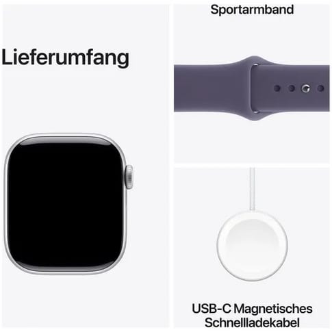 Apple Watch Series 11&nbsp;GPS&nbsp;42mm&nbsp;Silver Alu w Purple SB - M/L