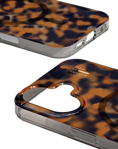 Ideal of Sweden iPhone 16 Silicone Clear MS Backcover Tortoise