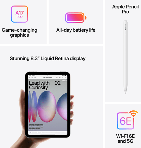 Apple iPad mini (2024) Space Grey WIFI + Cellular