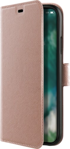 Xqisit iPhone 12/12 Pro Book Stand Case Viskan rose gold