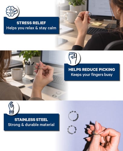 AK Kisten Basics Fidget Ring Anti-Stress Silver 3pc