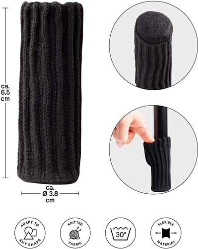 Esmée Stoff Stuhlbein Stulpen Schutz Tisch / Stuhl / Boden Schoner (4er Set)