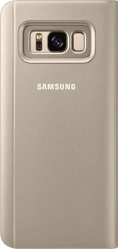 Samsung Galaxy S8 plus Clear View Flip Cover gold *