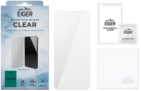 Eiger Fairphone 6 Clear Glass Screen Protector