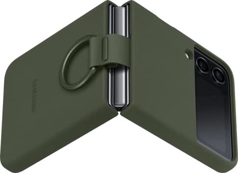 Samsung Galaxy Z Flip4 Backcover Ring Silicon khaki