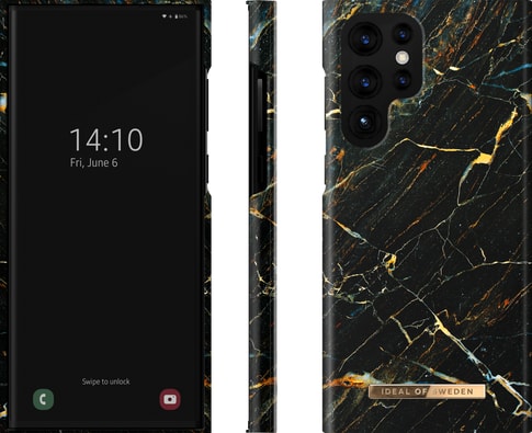 iDeal of Sweden Galaxy S22 Ultra Cover Marble Black