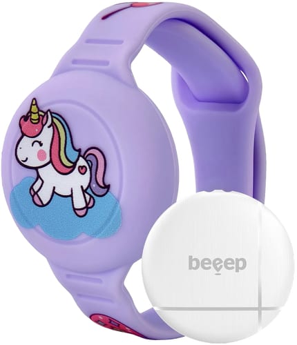 Beeep Kids Wristband Tracker Unicorn Apple Find My & Android