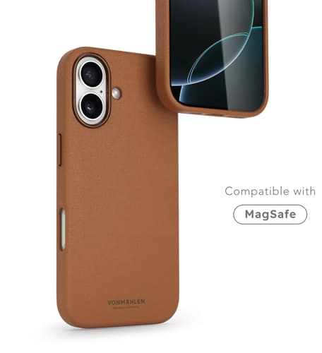 Vonmählen iPhone 17 Like Leather Backcover Brown