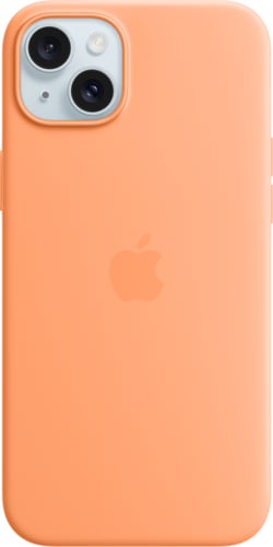 Apple iPhone 15 Plus Silicone Case with MagSafe Orange Sorbet
