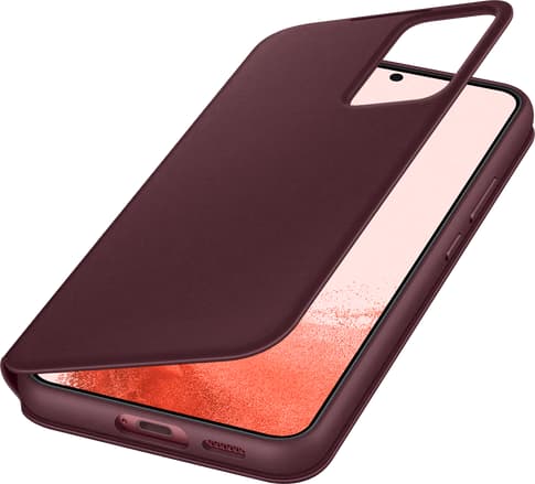 Samsung Galaxy S22+ Clear View Flip Cover burgundy