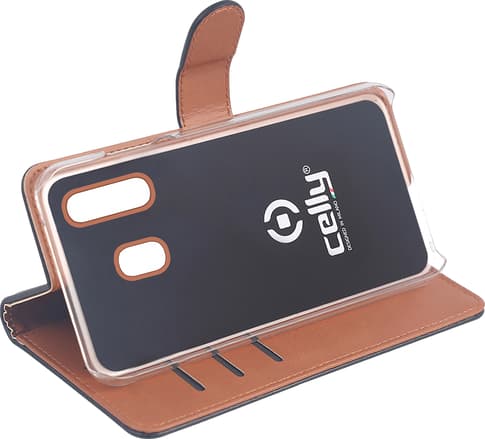 Celly Galaxy A20e Book Stand Case Black