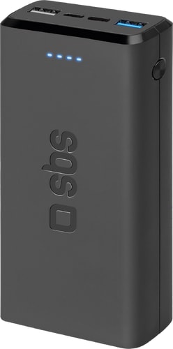 SBS Power Bank USB C/A/micro 20000 mAh black