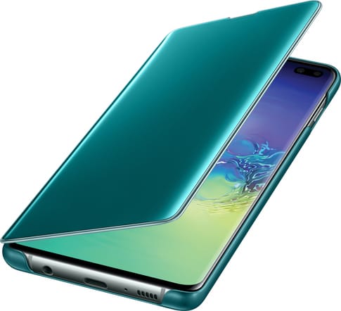 Samsung Galaxy S10 Plus Clear View Flip Cover green