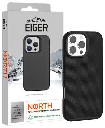 Eiger iPhone 16 Pro North Backcover Black (b2b)