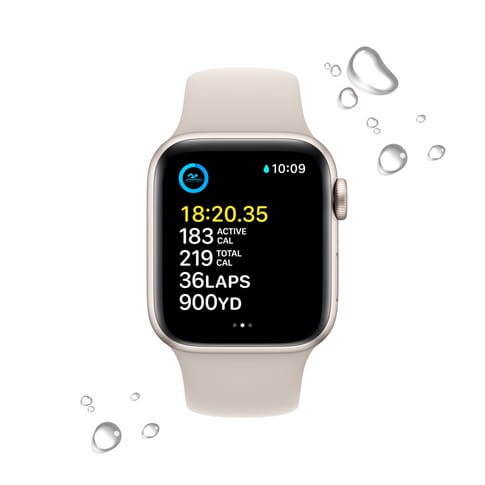 Apple Watch SE GPS 40mm Starlight Alu Case with Starlight SB
