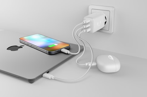 Fresh'N Rebel  67W PD Charger USB-A+2x USB-C Ice Grey