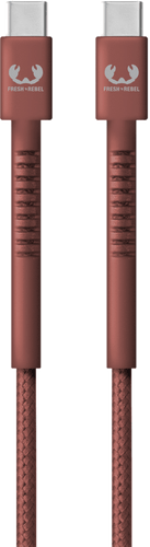Fresh'N Rebel Data Cable USB C to USB C Safari Red