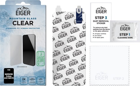 Eiger Galaxy A57/S25 FE Clear Glass Screen Protector