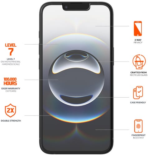 Eiger iPhone 17e/16e/13/13 Pro/14 Glass Screen Protector Pr