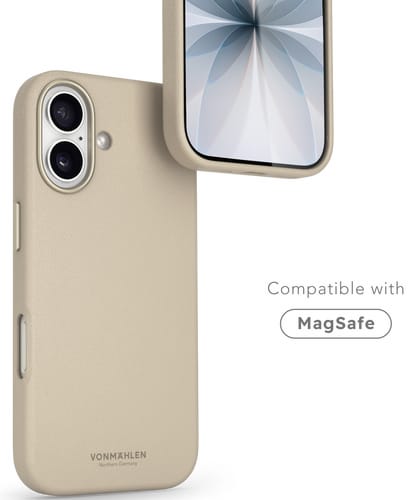 Vonmählen iPhone 17 Like Leather Backcover Cream
