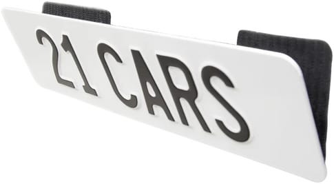 21 Cars Klett / Velcro Kennzeichenhalter black