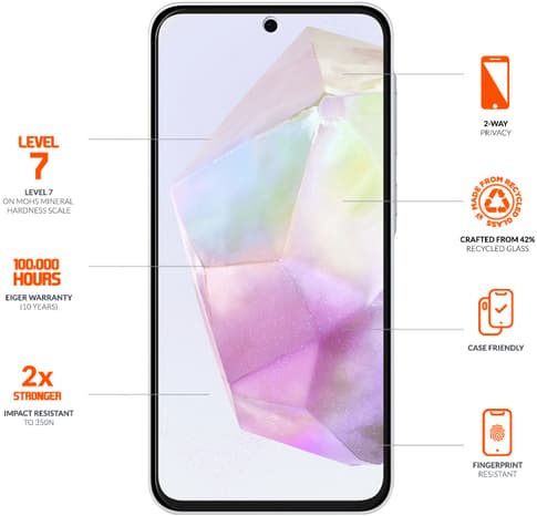 Eiger Galaxy A36/A56/S24 FE Glass Screen Protector Privacy B