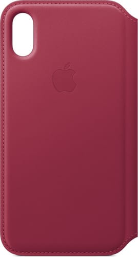 Apple iPhone X Book Case Leather berry